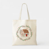 Thuis voor kerstwinkels met Feestdagen Tote Bag (Achterkant)