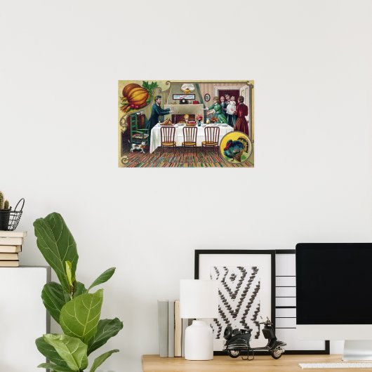 Thuis voor Thanksgiving Poster (Thuiskantoor)