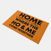 Thuis, waar de Ho en ik samen komen, grappige cade Deurmat (Schuin)