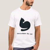 Thuis waar de kat is t-shirt (Voorkant)
