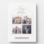 Thuis waar het gezin is - Foto Collage White Fotoplaat (voorkant)