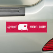 @ Thuis waar ik rijd - RV-Humor met reisaanhangwag Bumpersticker (Op auto)
