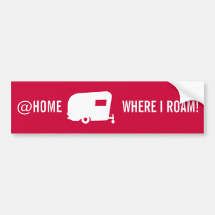 @ Thuis waar ik rijd - RV-Humor met reisaanhangwag Bumpersticker