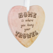 Thuis waar je je handdoek ophangt ornament (voorkant)