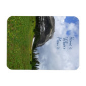 Thuis waar mama de bergen Alpine Meadow Foto is Magneet (Horizontaal)