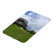 Thuis waar mama de bergen Alpine Meadow Foto is Magneet (Linkerzijde)