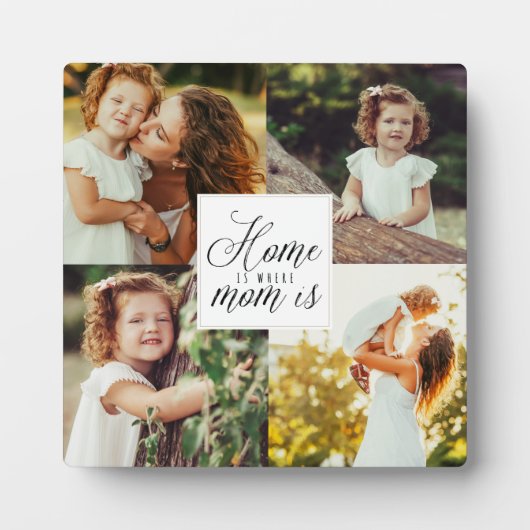 Thuis waar mama is - 4 Foto Collage White Fotoplaat (Voorkant)