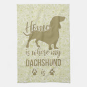 Thuis waar mijn Dachshund is - Doxie Teckel Lover Theedoek (Verticaal)