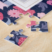 Thuis waar Nana is - Foto-Collage Pink Floral Legpuzzel (Zijkant)