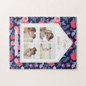 Thuis waar Nana is - Foto-Collage Pink Floral Legpuzzel (Horizontaal)