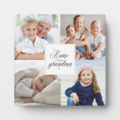Thuis waar oma is - 4 Foto Collage Plaque Fotoplaat (Voorkant)