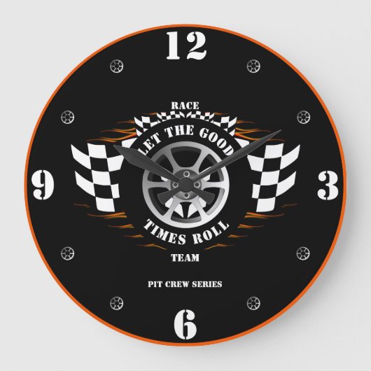 Thuis Wand Klok Sportauto Racing Pit Crew  (Voorkant)