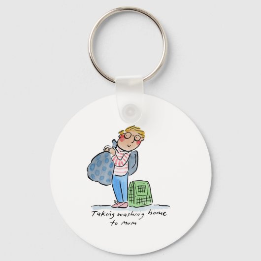 Thuis wassen naar mama sleutelhanger (Voorkant)