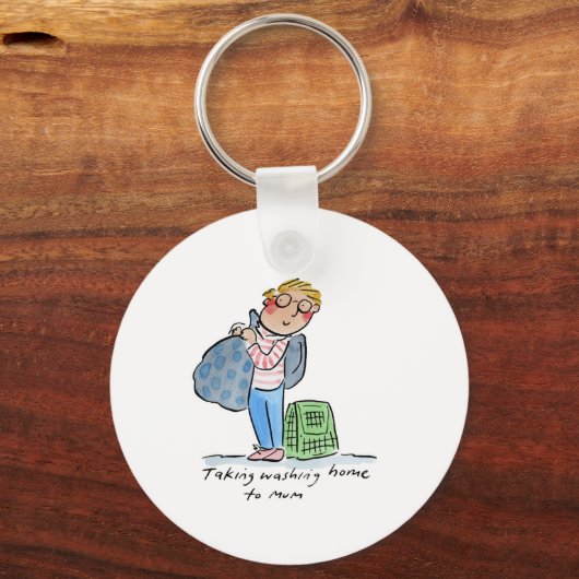 Thuis wassen naar mama sleutelhanger (Voorkant)