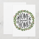 Thuis - Waterverf met startpunt - Wreath Feestdagenkaart (Voorkant / Achterkant)