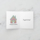 THUIS WEER, CONGRATULATIES! NIEUWE THANS DANK Y BEDANKKAART (Binnen)