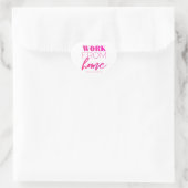 Thuis werken hart sticker (Tas)
