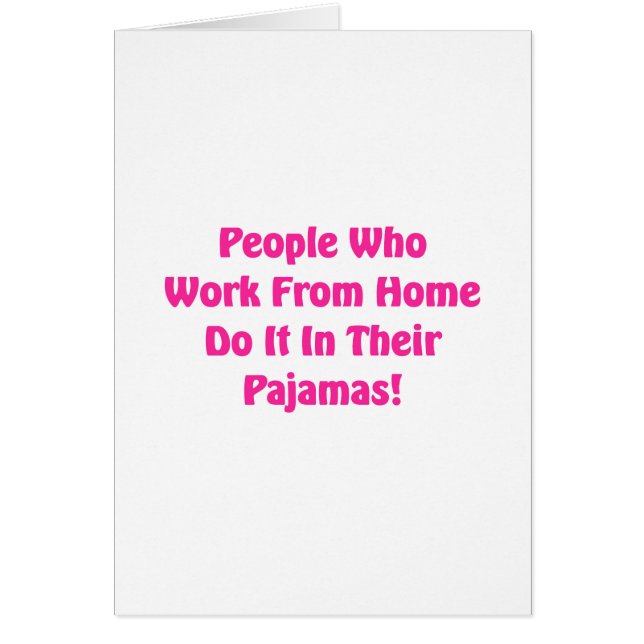 Thuis werken in je pyjama (Voorkant)