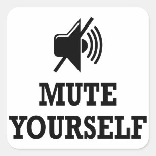 thuis werken, je stopt, stom jezelf vierkante sticker