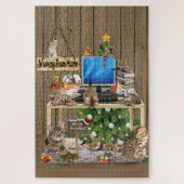Thuis werken met Kerstmis Legpuzzel (Verticaal)