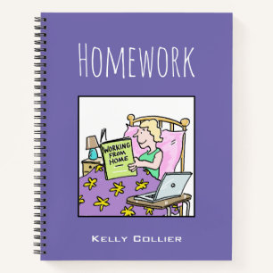 Thuis werken, met naam van eigenaar notitieboek