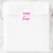 Thuis werken ronde sticker (Tas)