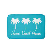 Thuis zoet "home blue palm"-slipbadmat badmat (Voorkant)