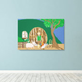 Thuis zoet thuis canvas afdruk (Insitu (Houten vloer))