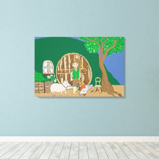 Thuis zoet thuis canvas afdruk (Insitu (Houten vloer))