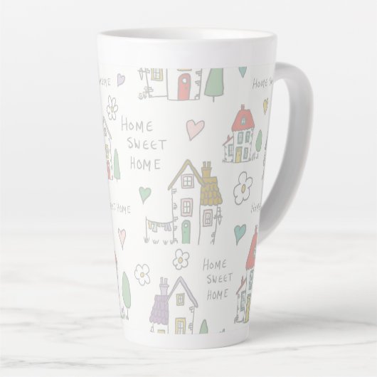Thuis zoet thuis  latte mok (Rechterhoek)