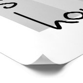 thuis zoet thuis modern zwart wit eenvoudig poster (Hoek)