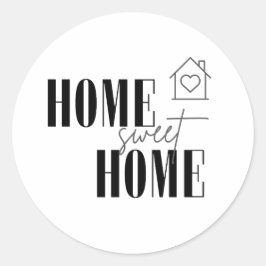 Thuis zoet thuis ronde sticker