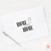 Thuis zoet thuis ronde sticker (Envelop)