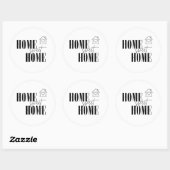 Thuis zoet thuis ronde sticker (Vel)