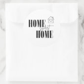 Thuis zoet thuis ronde sticker (Tas)