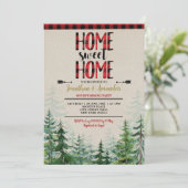 Thuis zoet thuis Winter Houthakkershuis House Warm Kaart (Staand voorkant)