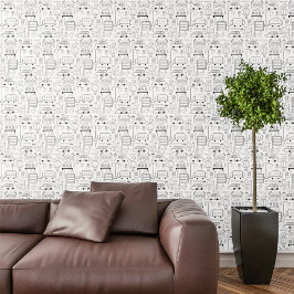 Thuis Zoete Doodles Behang