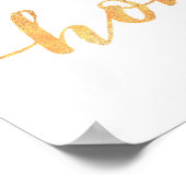 Thuis, zoete home faux, gouden folie, poster afdru (Hoek)