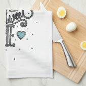 Thuis - Zoete startpunt - Origineel Kunstwerk Keuk Theedoek (Quarter Fold)