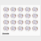 Thuis Zoete Thuis Bloemrif Ronde Sticker (Vel)