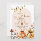 Thuis Zoete Thuis Boho Pompoen Housewarming Feest Kaart (Voorkant)