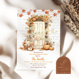 Thuis Zoete Thuis Herfstbladeren Housewarming Kaart