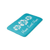 Thuis zoete thuis hibiscus bloem antislip badmat (Gekanteld)