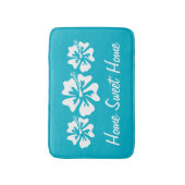 Thuis zoete thuis hibiscus bloem antislip badmat (Voorkant Verticaal)