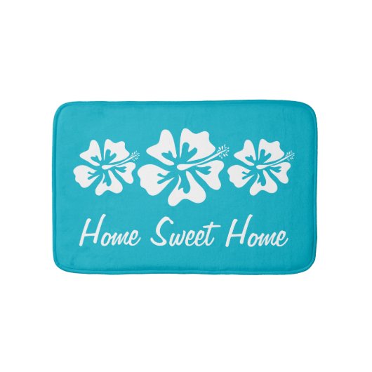 Thuis zoete thuis hibiscus bloem antislip badmat (Voorkant)