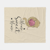 Thuis Zoete Thuis Kitten Garens Fleece Deken (Voorkant (Horizontaal))