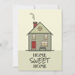Thuis Zoete Thuis Mooie Huis Flat Notitiekaart