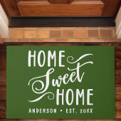 Thuis Zoete Thuis Rustiek Modern Groen Gezin Deurmat