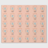 Thuis Zoete Thuis Vastgoed Persoonlijke Naam Chic Cadeaupapier (Vlak)