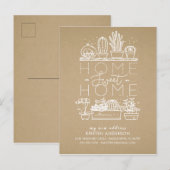 Thuis Zoete Thuis Vetplant Verhuisbericht Aankondigingskaart (Voorkant / Achterkant)